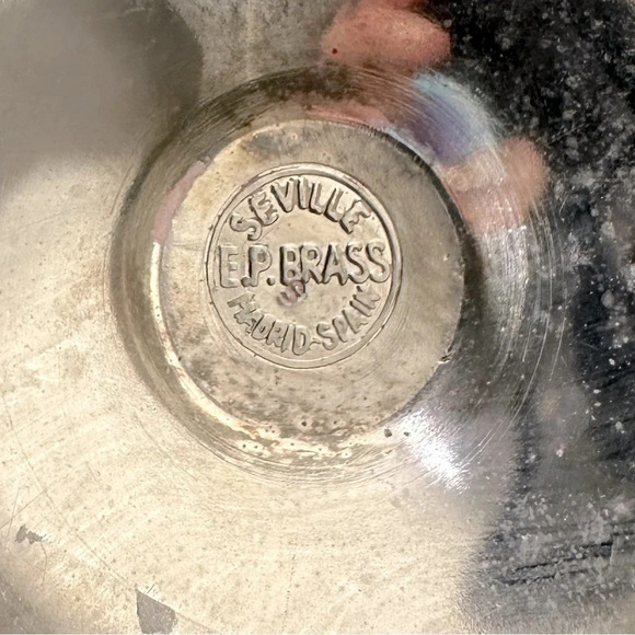 Vintage E.P. Brass Martini Glass - Picture 10 of 12